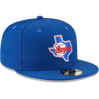 Men's New Era Blue Texas Rangers Cooperstown Collection Wool 59FIFTY Fitted Hat