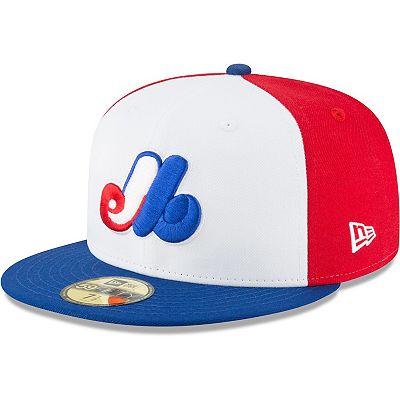 Men's New Era White Montreal Expos Cooperstown Collection Wool