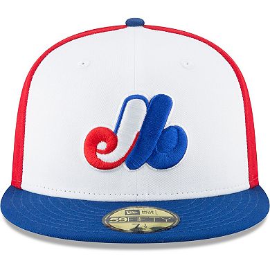 Men's New Era White Montreal Expos Cooperstown Collection Wool 59FIFTY Fitted Hat