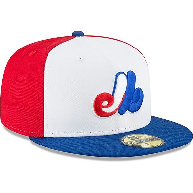 Men's New Era White Montreal Expos Cooperstown Collection Wool 59FIFTY Fitted Hat