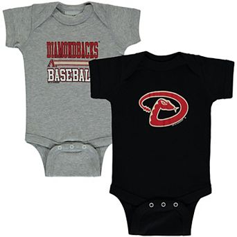 Newborn & Infant Soft as a Grape Black/Gray Arizona Diamondbacks 2 pc Body Suit