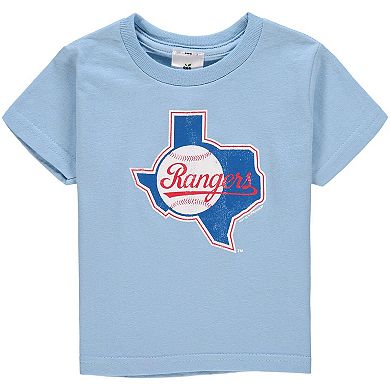 Toddler Soft As A Grape Light Blue Texas Rangers Cooperstown Collection Shutout T-Shirt