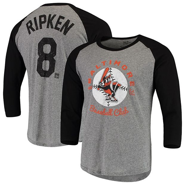 Cal Ripken Jr. Baltimore Orioles Majestic Threads Cooperstown Collection  Name & Number Tri-Blend 3/4