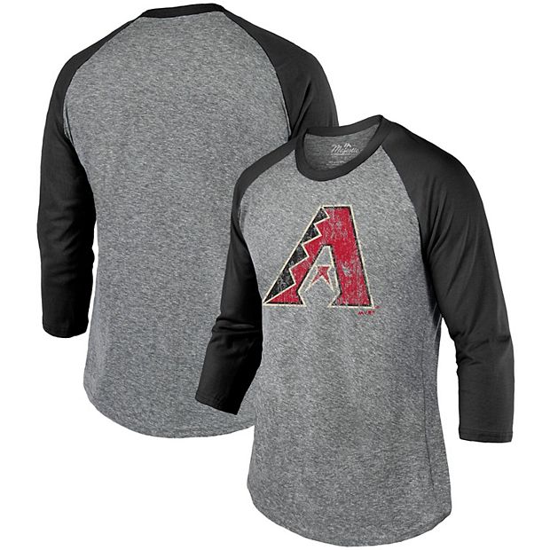 Arizona Diamondbacks Mens 2XLT New Throwback Raglan T Shirt Sewn Letter  Majestic