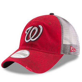 Men's New Era Red Washington Nationals Team Rustic 9TWENTY Adjustable Hat