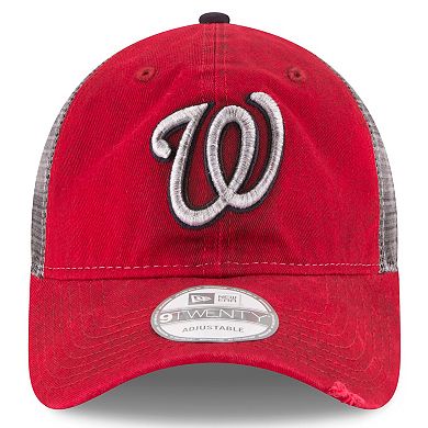 Men's New Era Red Washington Nationals Team Rustic 9TWENTY Adjustable Hat