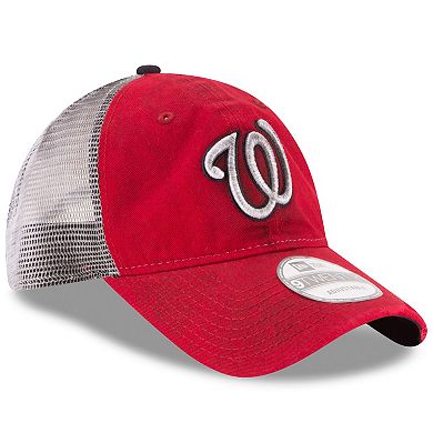 Men's New Era Red Washington Nationals Team Rustic 9TWENTY Adjustable Hat