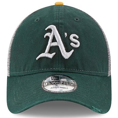Men's New Era Green Oakland Athletics Team Rustic 9TWENTY Adjustable Hat