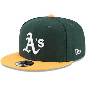 Men's New Era Green/Yellow Oakland Athletics Team Color 9FIFTY Snapback Hat