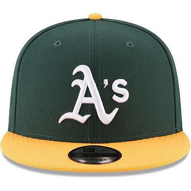 Men's New Era Green/Yellow Athletics Team Color 9FIFTY Snapback Hat