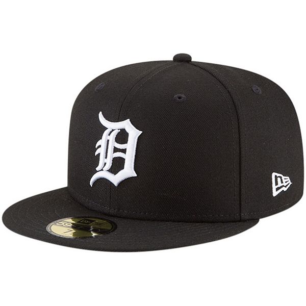 Exclusive New Era Toppersz Detroit Tigers Black Corduroy Fitted Hat 7 1/8