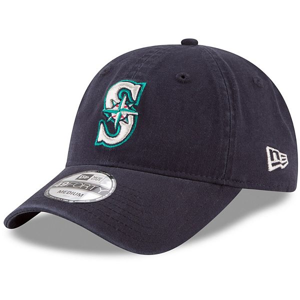 Men's New Era Navy Seattle Mariners Core Fit Replica 49FORTY Fitted Hat