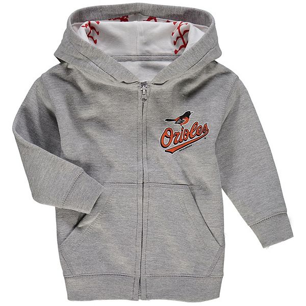 Toddler Soft as a Grape Heathered Gray Baltimore Orioles Baseball Print ...