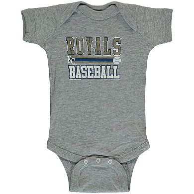 Newborn & Infant Soft as a Grape Royal/Gray Kansas City Royals 2-Piece Body Suit
