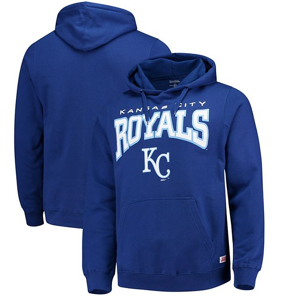 Men's Stitches Royal Kansas City Royals Pullover Crew Sweatshirt