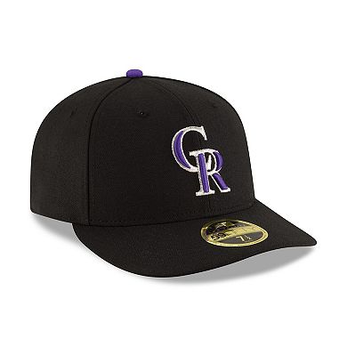 Men's New Era Black Colorado Rockies Game Authentic Collection On-Field Low Profile 59FIFTY Fitted Hat