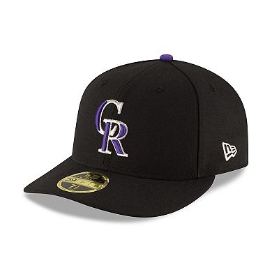 Men's New Era Black Colorado Rockies Game Authentic Collection On-Field Low Profile 59FIFTY Fitted Hat