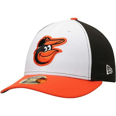 Men's New Era White/Orange Baltimore Orioles Home Authentic Collection On-Field Low Profile 59FIFTY Fitted Hat