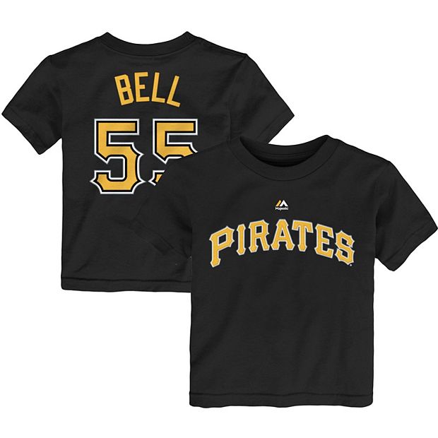 Toddler Majestic Josh Bell Black Pittsburgh Pirates Player Name & Number T- Shirt