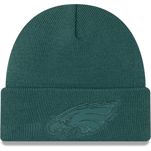 New Era Men's Philadelphia Eagles Patch Grey Pom Knit Beanie