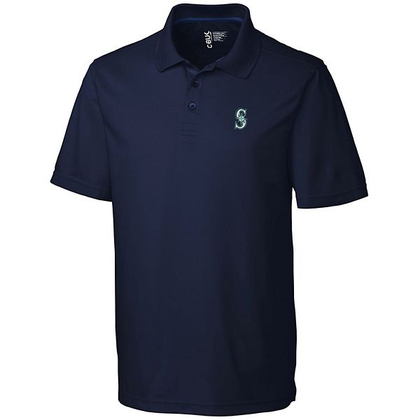 Men's CBUK by Cutter & Buck Navy Seattle Mariners DryTec Fairwood Polo