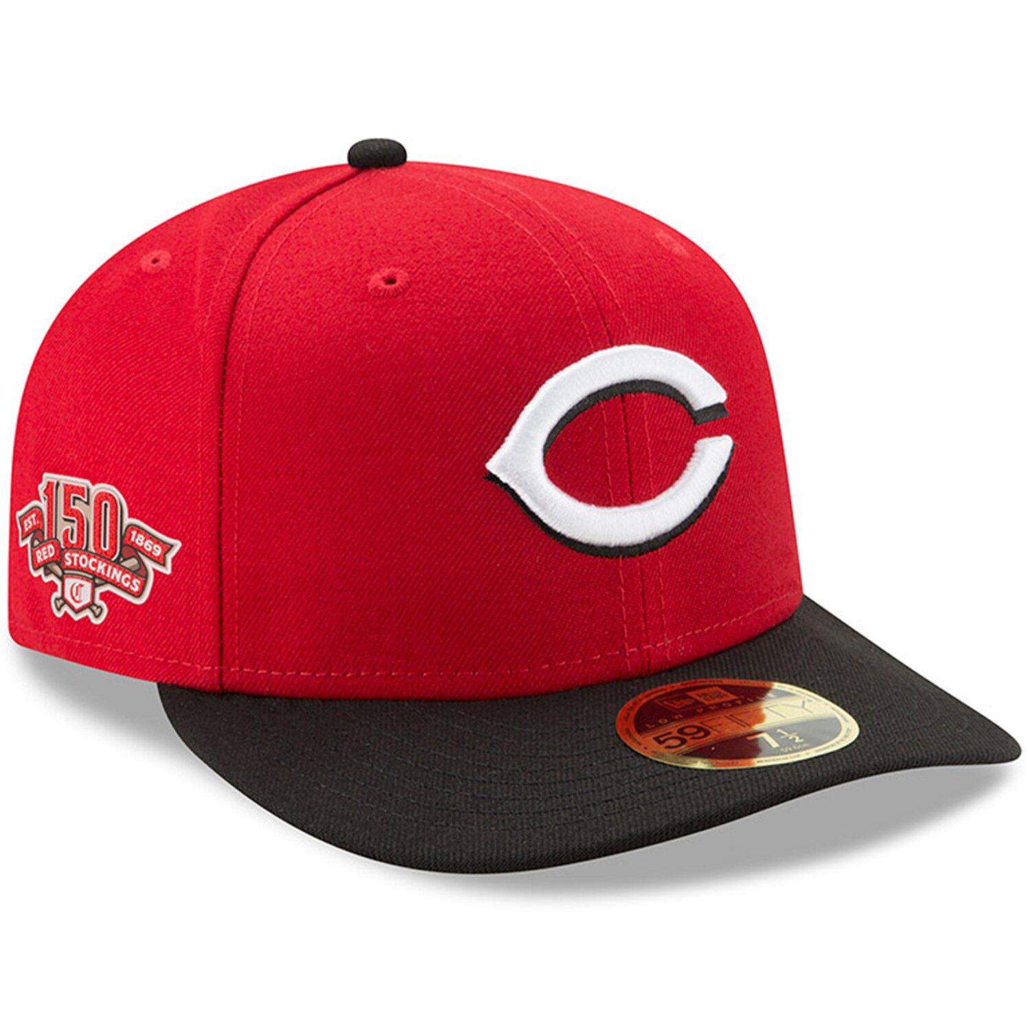 red and black new era hat