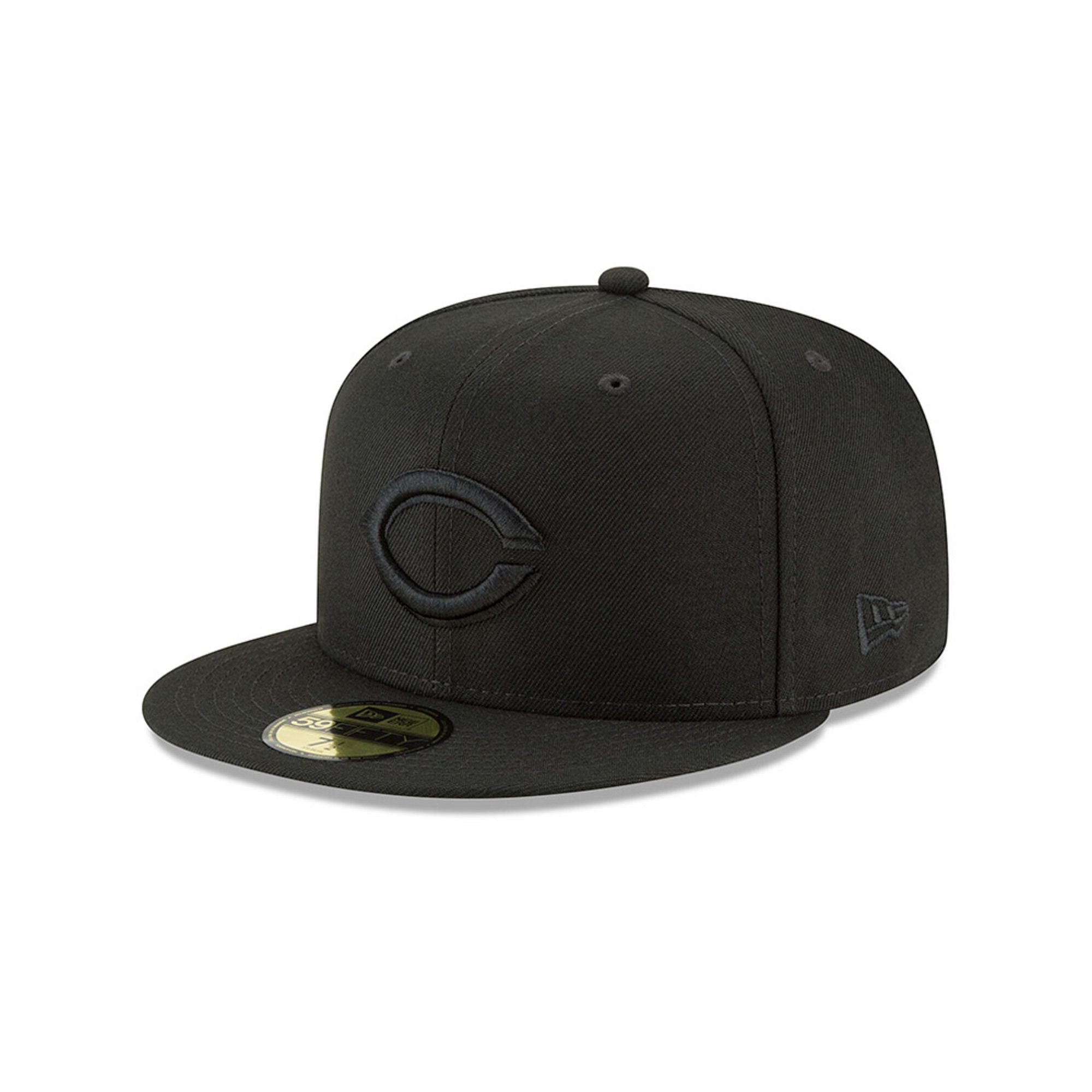 Mens New Era Black Cincinnati Reds Primary Logo Basic 59FIFTY Fitted Hat, 