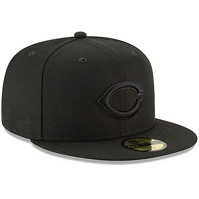 Men's New Era Black Cincinnati Reds Primary Logo Basic 59FIFTY Fitted Hat