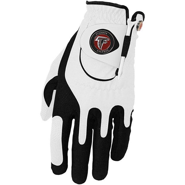 Men's White Atlanta Falcons Left Hand Golf Glove & Ball Marker Set