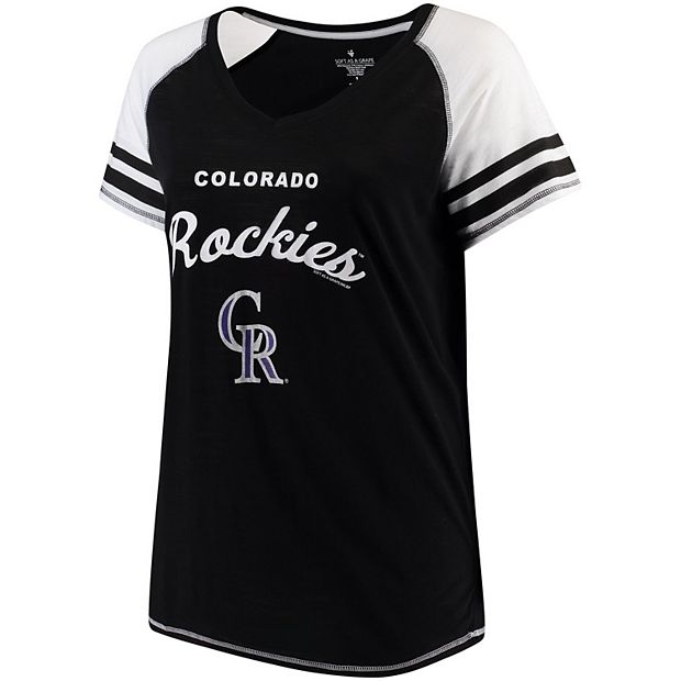 Youth Colorado Rockies Stitches Black/White Team T-Shirt Combo Set