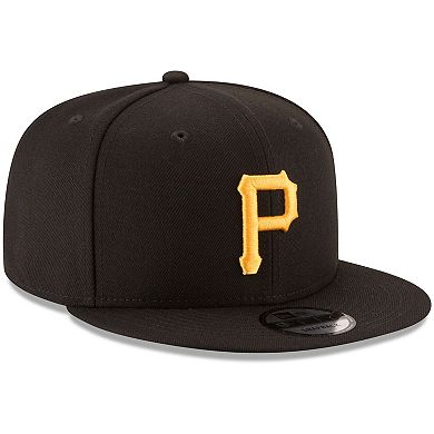Men's New Era Black Pittsburgh Pirates Team Color 9FIFTY Snapback Hat