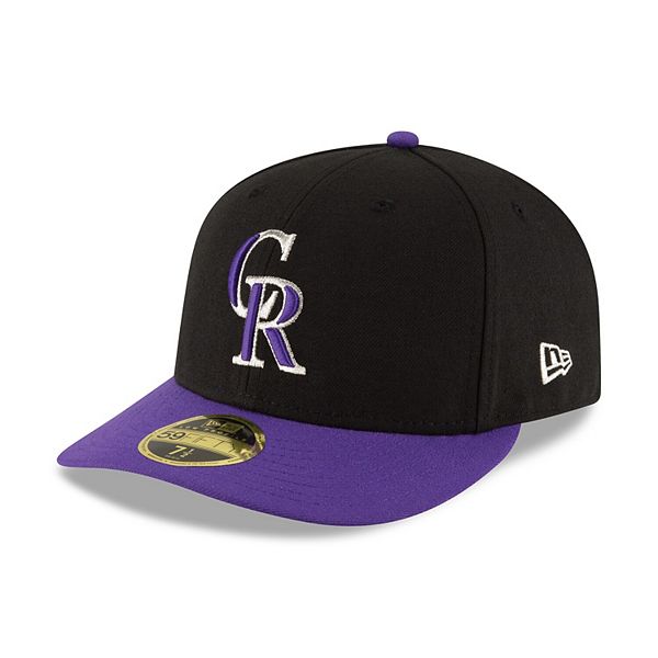 Men's New Era Black/Purple Colorado Rockies Alternate Authentic Collection  On-Field Low Profile 59FIFTY Fitted Hat