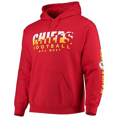 Men's Junk Food Red Kansas City Chiefs Angled Pullover Hoodie