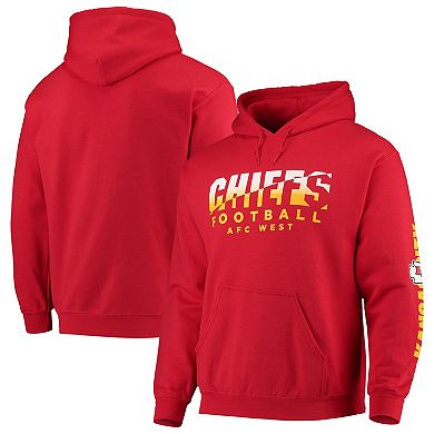 Men's Junk Food Red Kansas City Chiefs Angled Pullover Hoodie