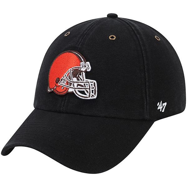 Men's Carhartt x '47 Black Cleveland Browns Team CleanUp Adjustable Hat