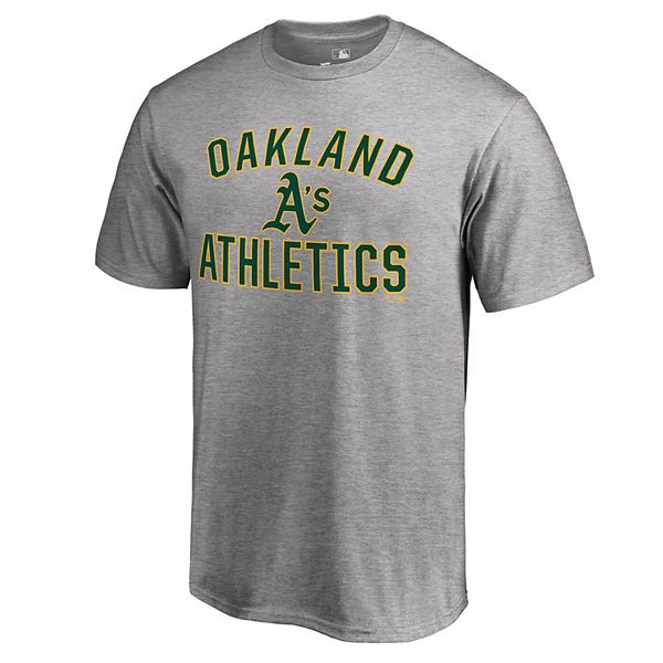 Men's Fanatics Branded Heathered Gray Oakland Athletics Victory Arch T ...