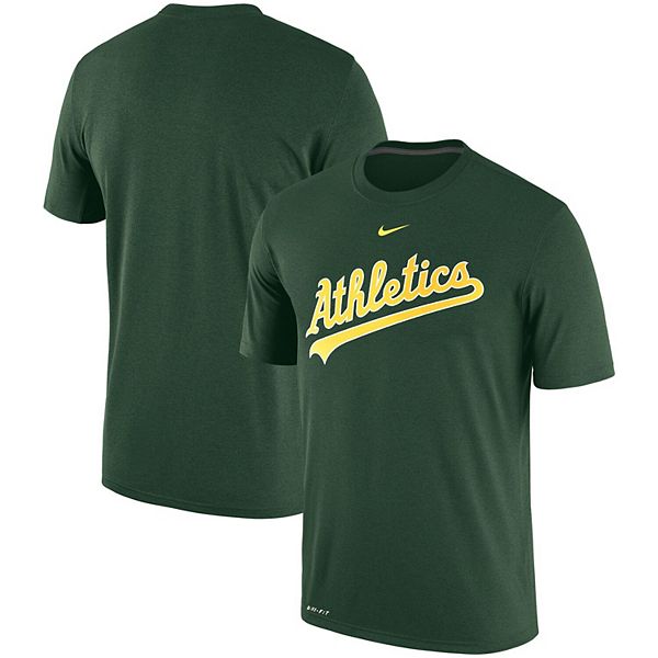 Men's Nike Green Oakland Athletics Legend Primary Logo Performance T-Shirt