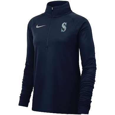 Women's Nike Navy Seattle Mariners Team Core Half-Zip Pullover Jacket