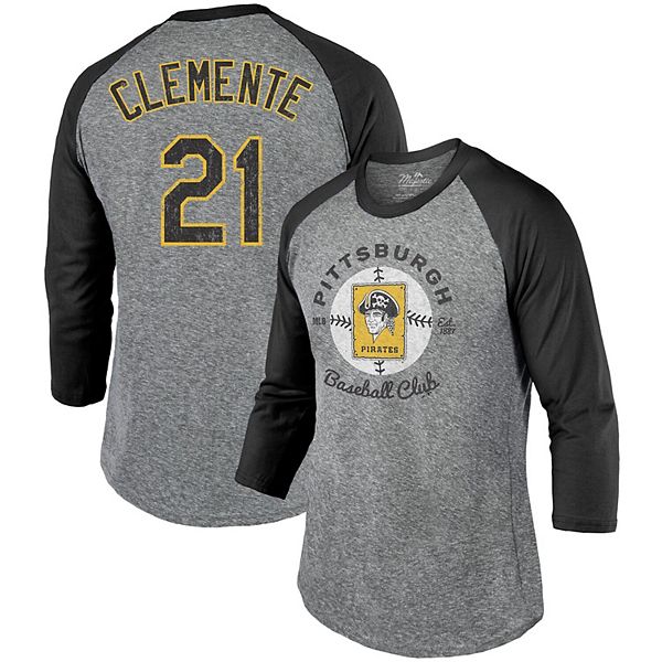 Pittsburgh Pirates Roberto Clemente Black Majestic T Shirt