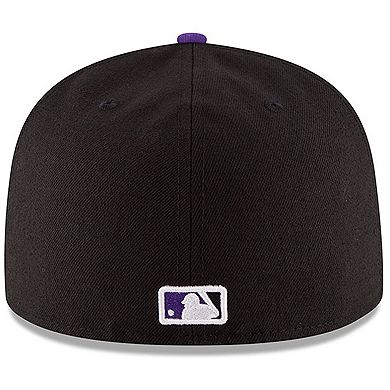 Men's New Era Black Colorado Rockies Authentic Collection On Field 59FIFTY Structured Hat