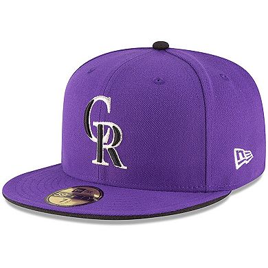 Men's New Era Purple Colorado Rockies Authentic Collection On Field 59FIFTY Structured Hat