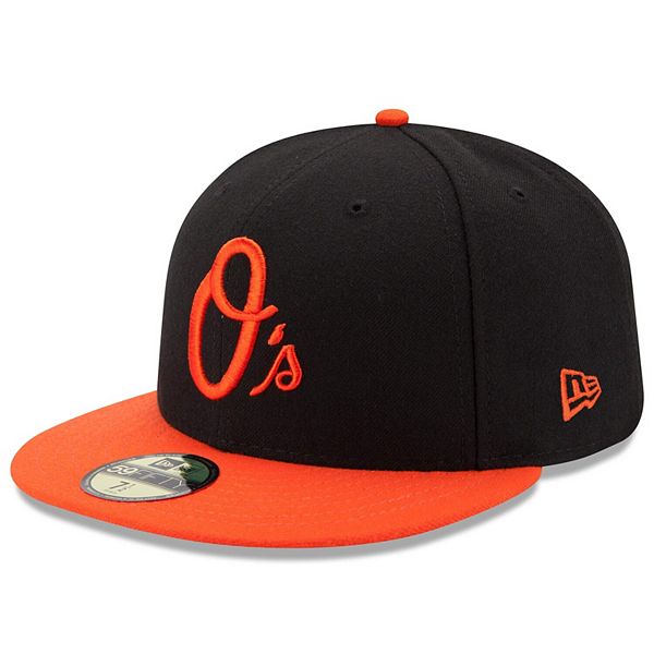 Men's New Era Black/Orange Baltimore Orioles Alternate Authentic