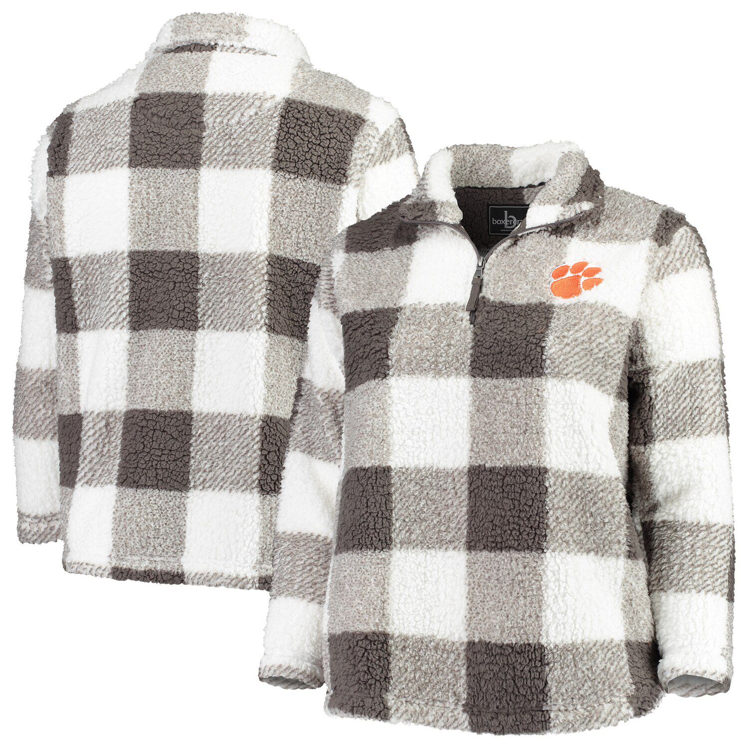 plaid quarter zip pullover