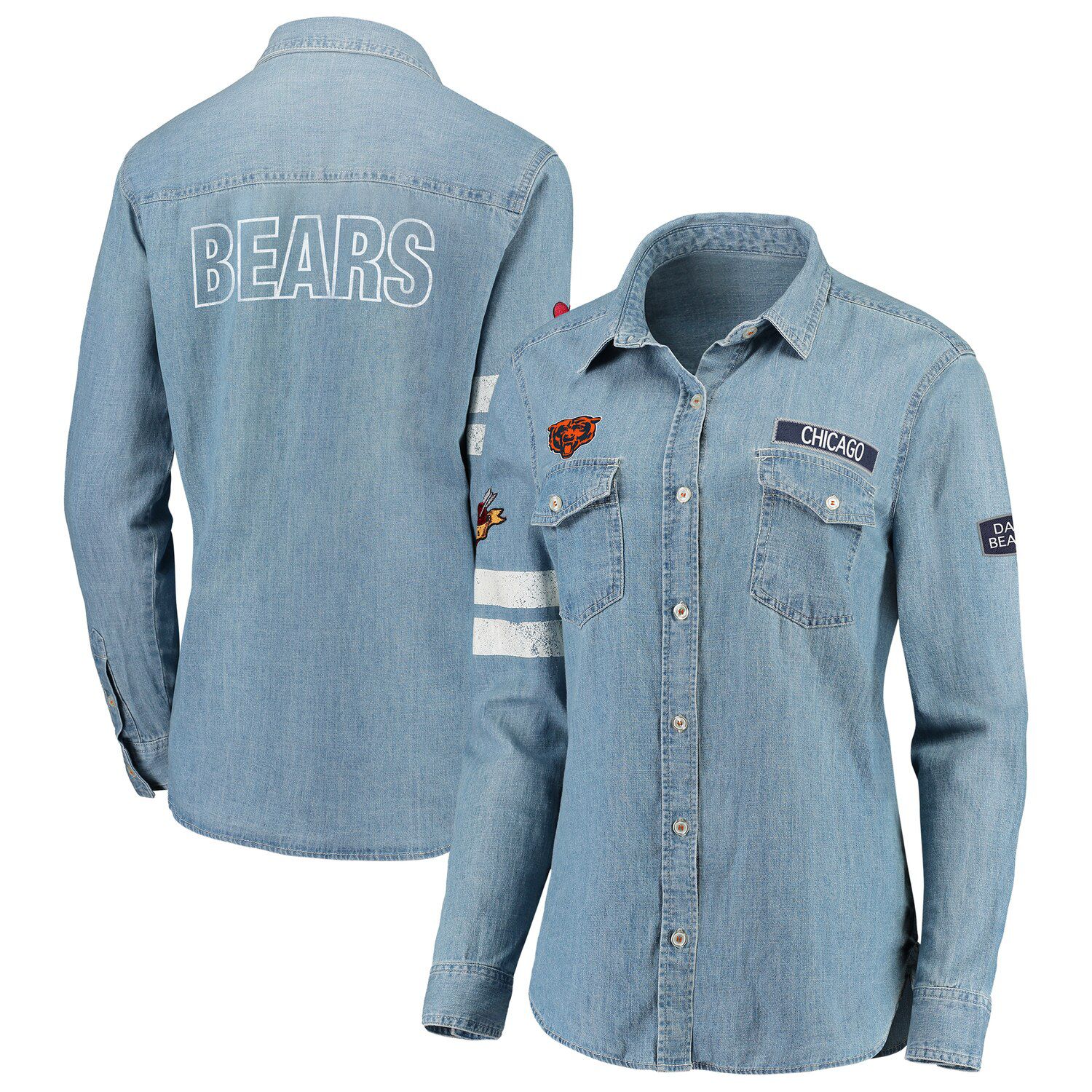 Chicago Bears Long Sleeve Button-Up Shirt