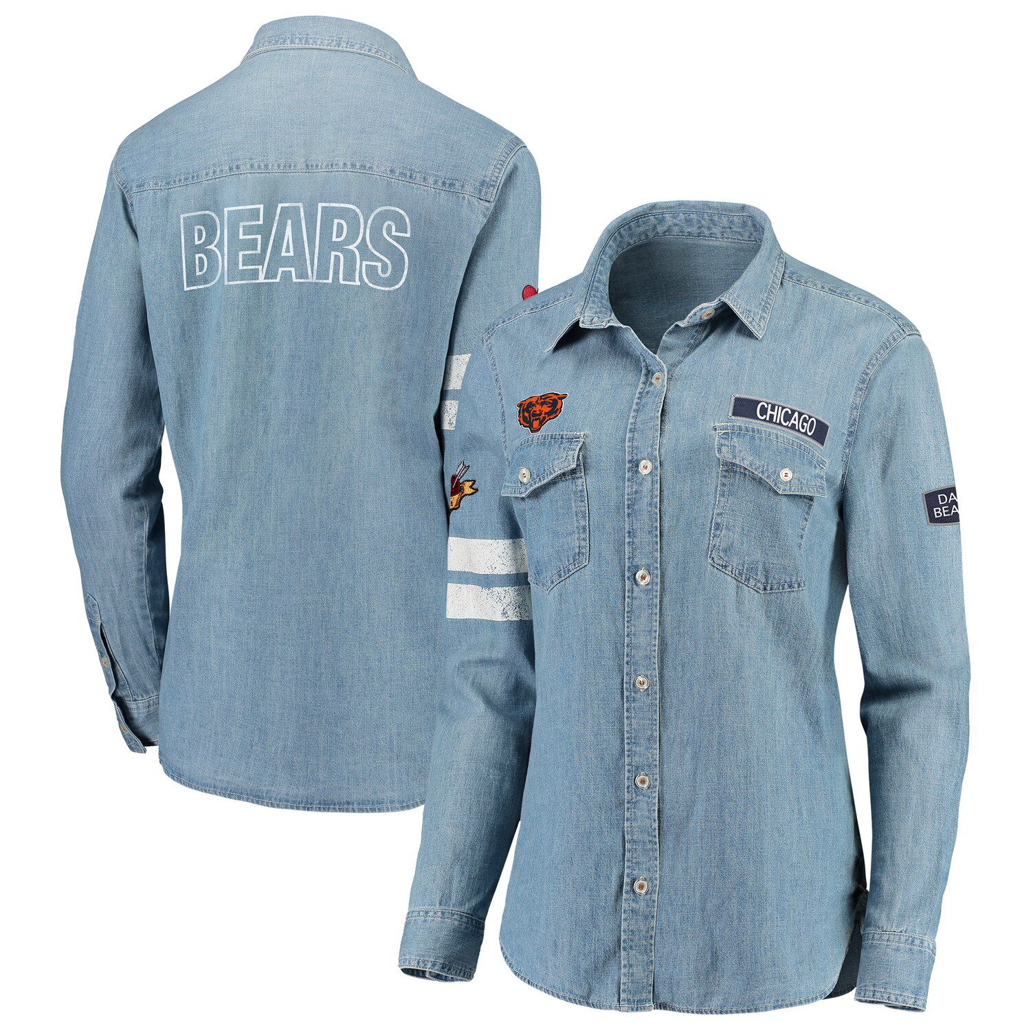 chicago bears denim shirt