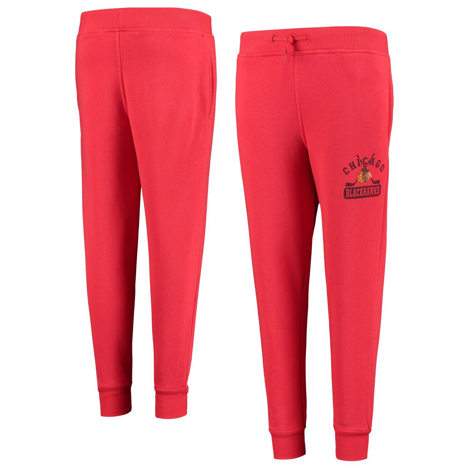 red fleece sweatpants