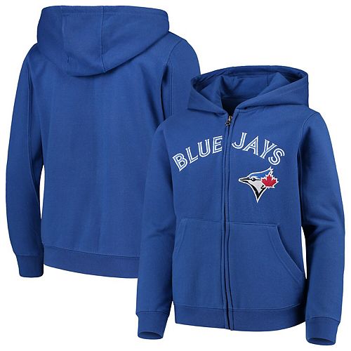 Youth Royal Toronto Blue Jays Team Color Wordmark FullZip Hoodie
