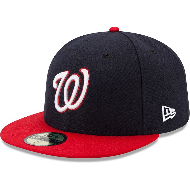 Mens New Era Navy/Red Washington Nationals Alternate Authentic Collection 