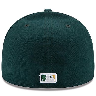 Men's New Era Green Oakland Athletics Road Authentic Collection On Field 59FIFTY Performance Fitted Hat