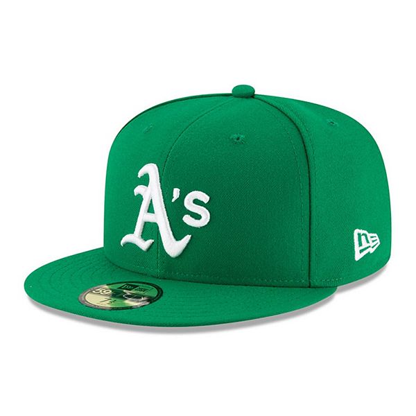 green fitted hat